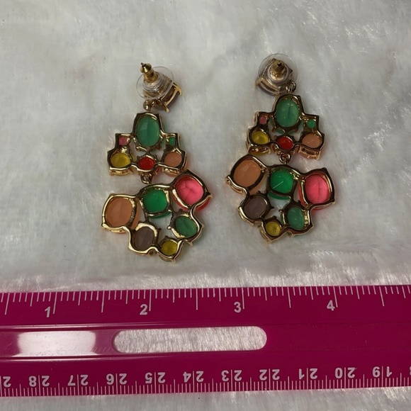 Kate Spade Resin Gumdrop Tutti Frutti Chandelier Multi Color Earrings - Picture 3 of 3